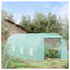 Serre tunnel Outsunny 6 m x 3 m avec fenêtres et porte enroulables, ensemble de serre de jardin à structure en acier robuste