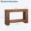  Console de ferme pour le hall d'entrée - Grande table de canapé en bois à 2 niveaux avec rangement - Longue table d'entrée rectangulaire pour le salon ou le couloir - brun, 1,6 mètres-347655553
