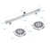 Double Shower Head with Built-in Valve, High Pressure 8 Setting Dual Shower Head Design