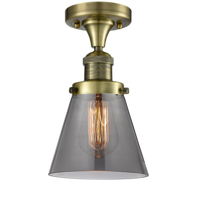 Cone 1 Light Semi-Flush Mount