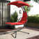 Steel Outdoor Floating Chaise Lounge Chair with Canopy with Stand