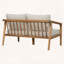 Causeuse d'extérieur moderne en bois d'acacia