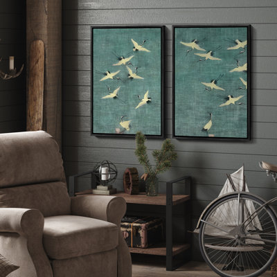 Framed Wall Art Vintage Antique Classic for Bedroom