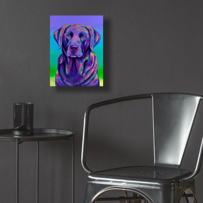 " Purple Chocolate Labrador Retriever " by Rebecca Wang Art
