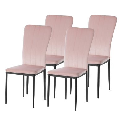 Chaise parsons capitonnée en velours