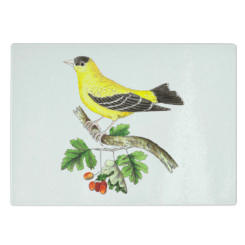 Glass Golden Finch by George Shaw Chopping Board, 39 cm W x 28.5 cm L