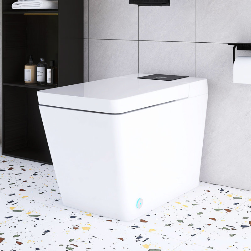 Toilette simple en céramique Smart 1,28 GPF, Blanc