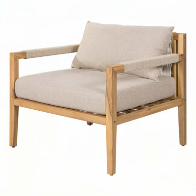 Fauteuil de patio extérieur en bois d'acacia