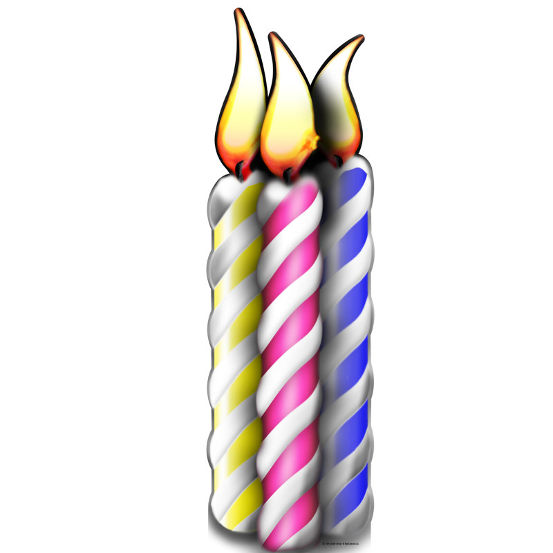 Birthday Candle Group Cardboard Standup