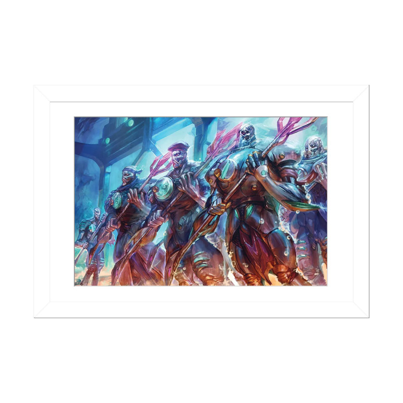 Kalo Bloomguard formation - impression d'art mural - papier d'art encadré, H 16 po x l 24 po, Blanc