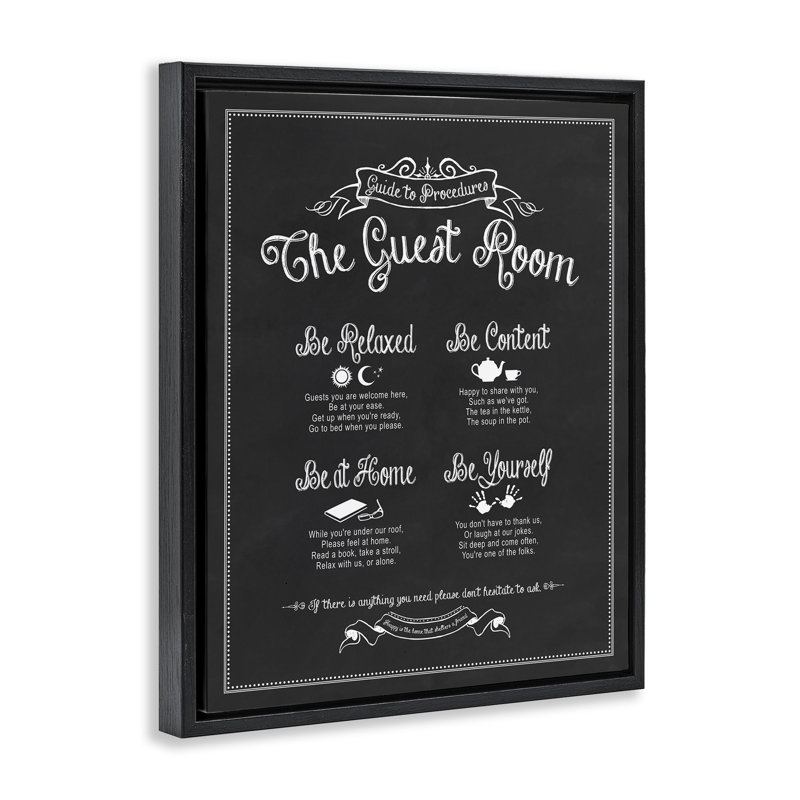 Art mural sur toile The Bed Guide, H 21 po x l 17 po x P 1,7 po, Cadre flottant noir de jais