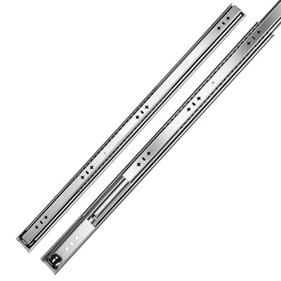 Glissières de tiroir robustes, rails de montage latéral de 91,4 cm (36 po) supportant une charge de 120 kg (265 lb), rails à billes à extension complète en 3 parties, 1 paire, pour cuisine, établi, VR, en acier au carbone, avec vis et écrous, conçus pour les armoires