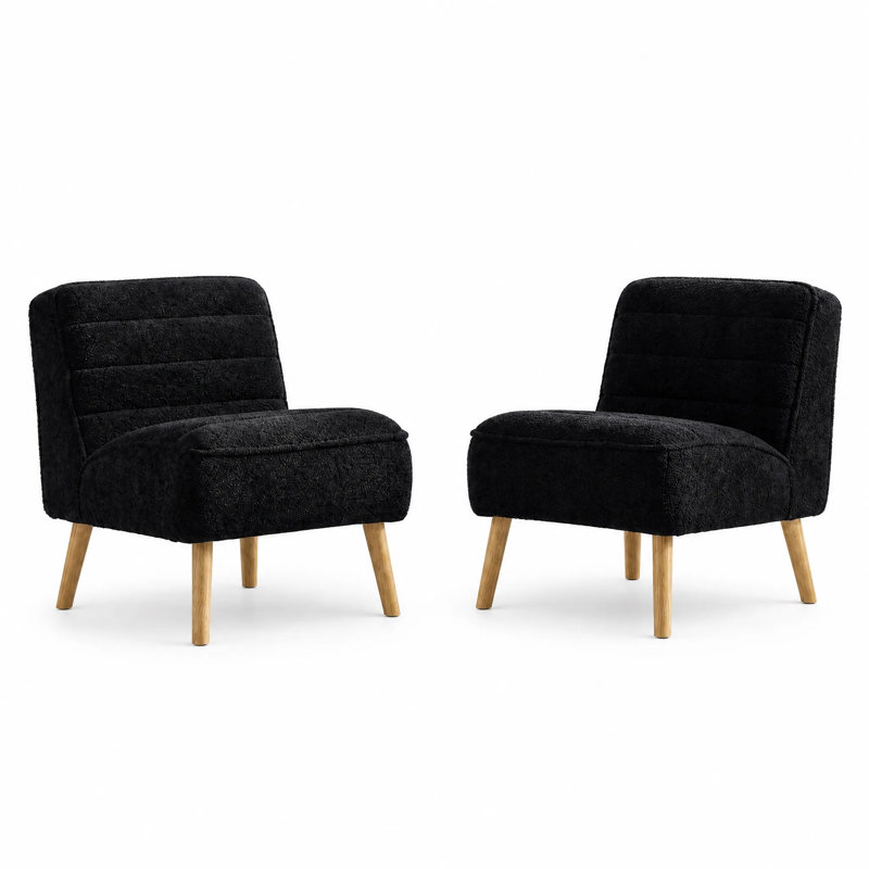Fauteuil d'appoint rembourré H 18 po Rumanah, Blanc