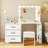 Makeup Vanity Set With Lighted Mirror