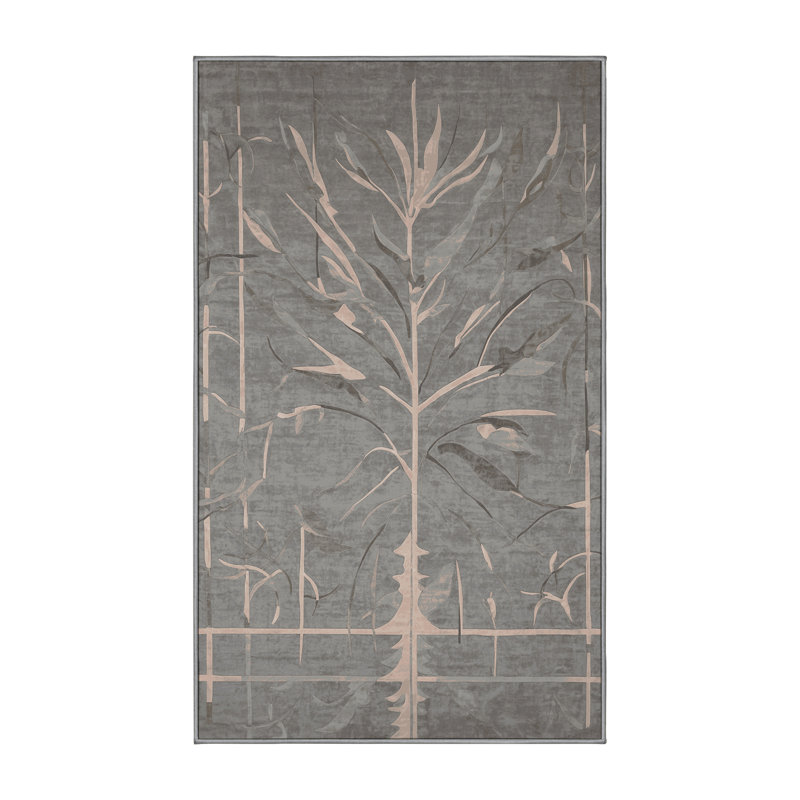 Silky Soft Plush Gray Area Rug, Rectangle 7' x 9'