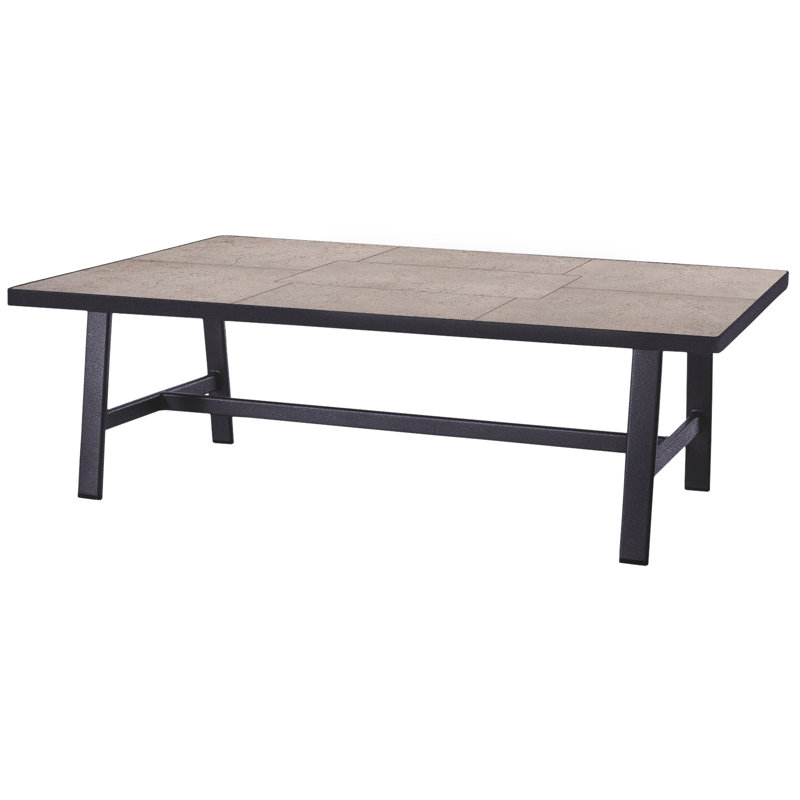 Marin Outdoor Rectangle Coffee Table, Summit Gray, Graphite
