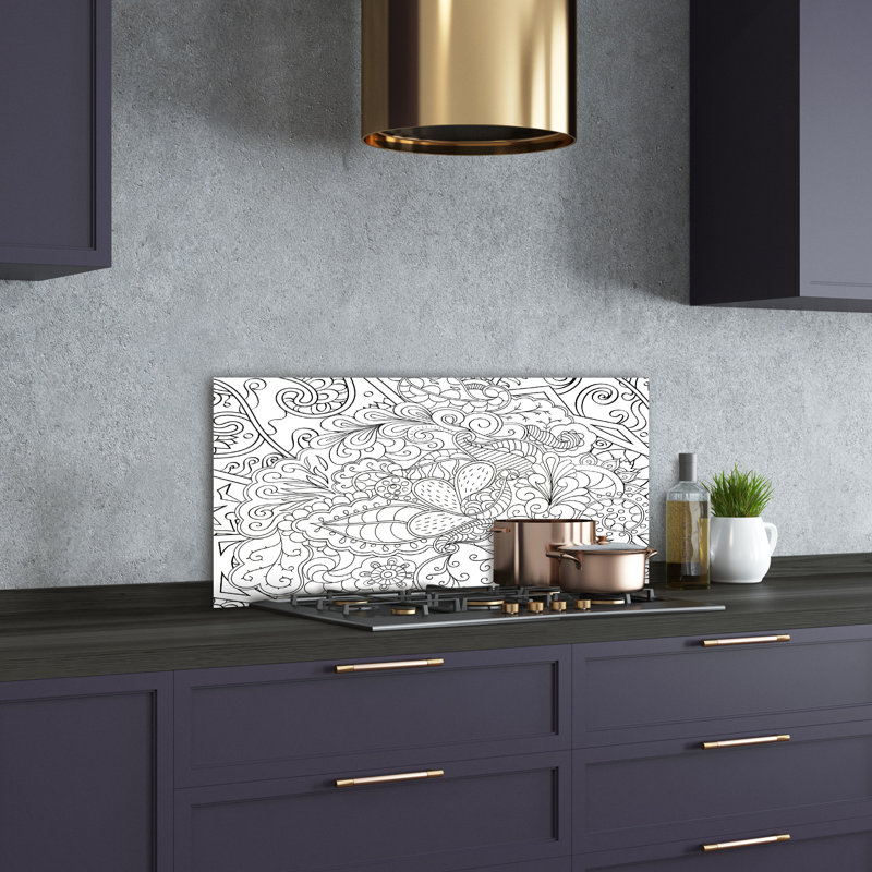 Berrera 50cm W x 100cm L Glass Peel and Stick Panel
