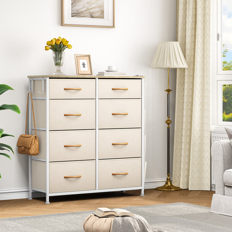 Ardale 85.6cm W 8 - Drawer Chest of Drawers, Beige