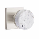 Terrazzo Round Knob with Square Rosette