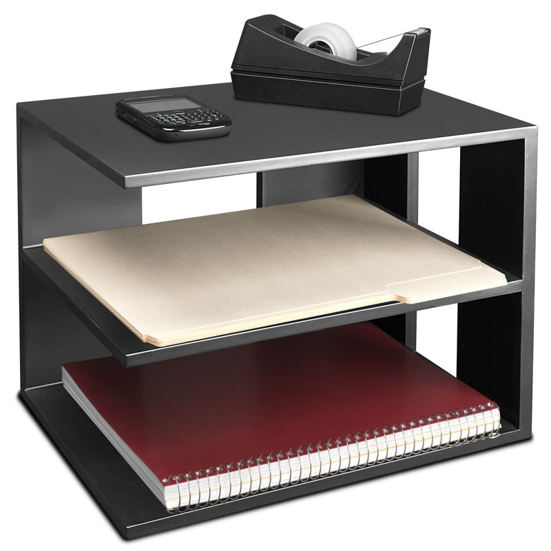 Castellon Manufactured Wood File Organizer, Midnight Black