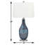 Lampe de table 29 "bleu clair et rouge avec port USB Bitonto