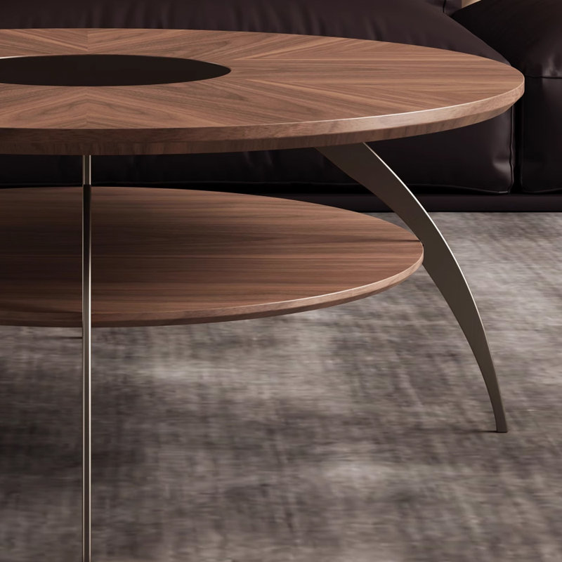Table basse de luxe moderne en noyer