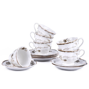 Vertex Demitasse Cup & Saucer, Bowl Shape, 3.5oz - White