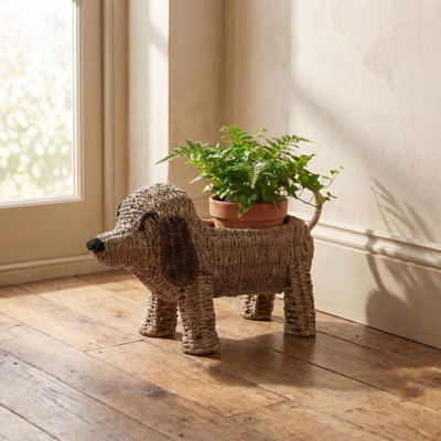 Panier pour chien en ruppie maritime tissé à la main