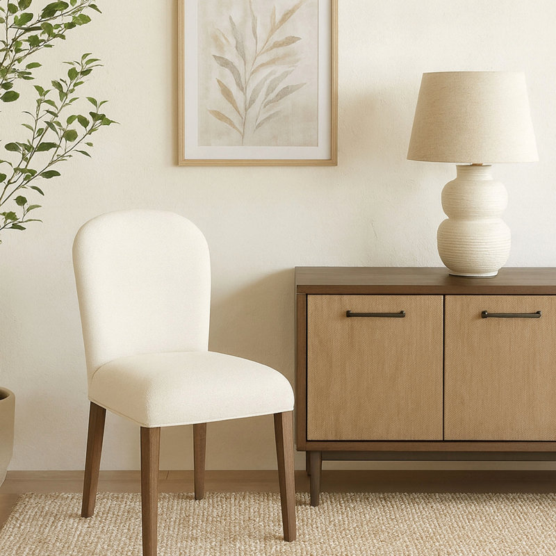 Chaise rembourrée Arch - Cacao / Sable (ensemble de 2)