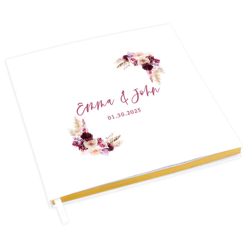 Livre d'or de mariage d'automne personnalisé