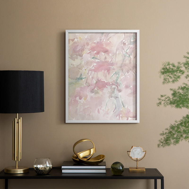 «Shadow From the Hanging Basket II», reproduction encadrée - bois massif, H 11 po x l 9 po, Blanc
