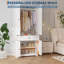 Armoire-penderie de 180 cm de haut avec étagères réglables, meuble de rangement autoportant pour chambre à coucher-134701959