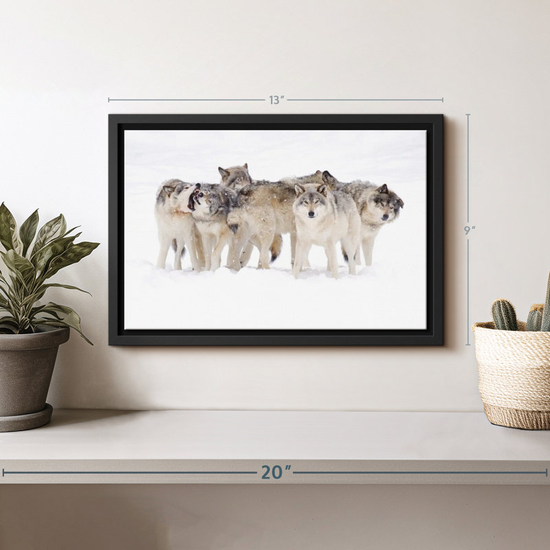 «Timber Wolf Pack Wall Art», H 9 po x l 13 po