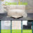 33.86" Wide Modern Outdoor Foam‑Filled Bean Bag Lounge Chair, Corner Armrest Chair Couch Sofa for Pool & Patio-820030899