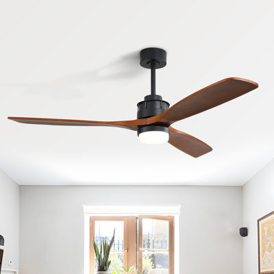 Nicola 60" 3 - Blade LED Standard Ceiling Fan with Remote Control and Light Kit Included