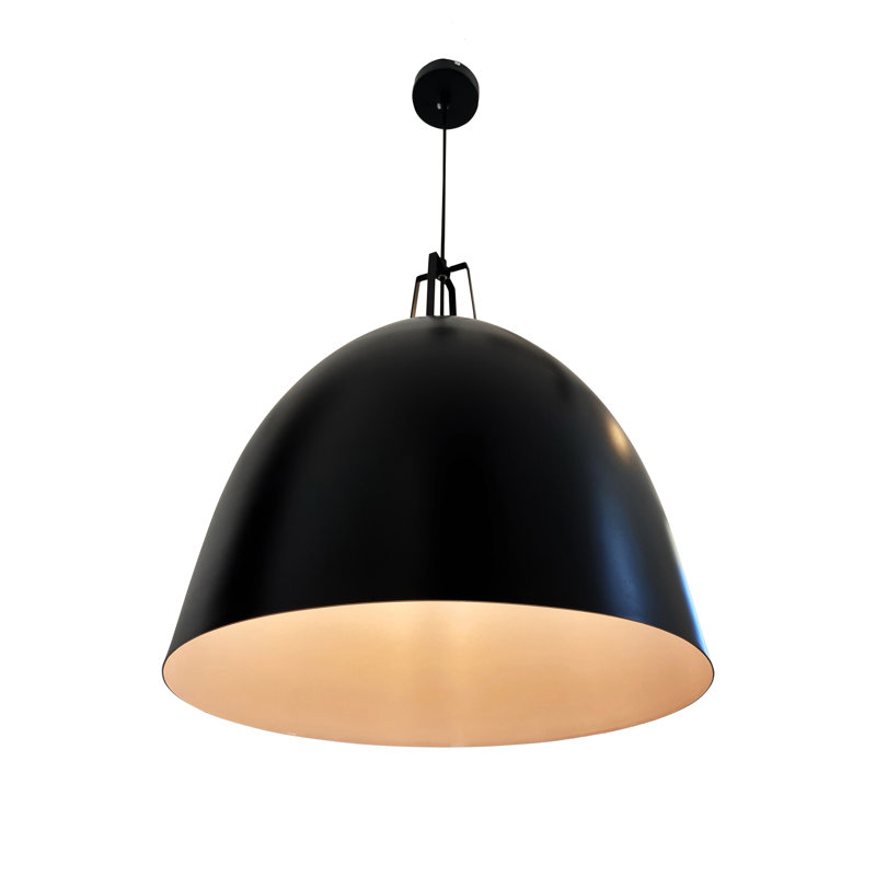 1 - Light Dome Pendant, Black, Black
