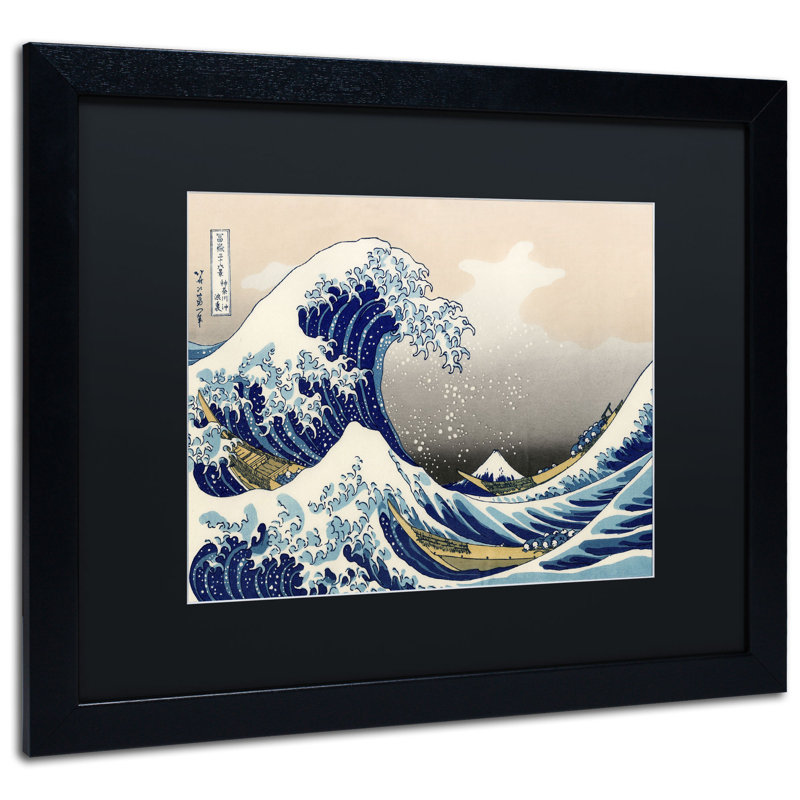 «The Great Kanagawa Wave» par Katsushika Hokusai, reproduction d'art graphique sur toile, H 16 po x l 20 po