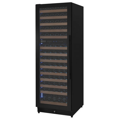 Allavino Reserva Series 154 Bottle 71" Tall Dual Zone Built-in Left Hinge Wine Refrigerator with Black Metal Door | Fridge.com
