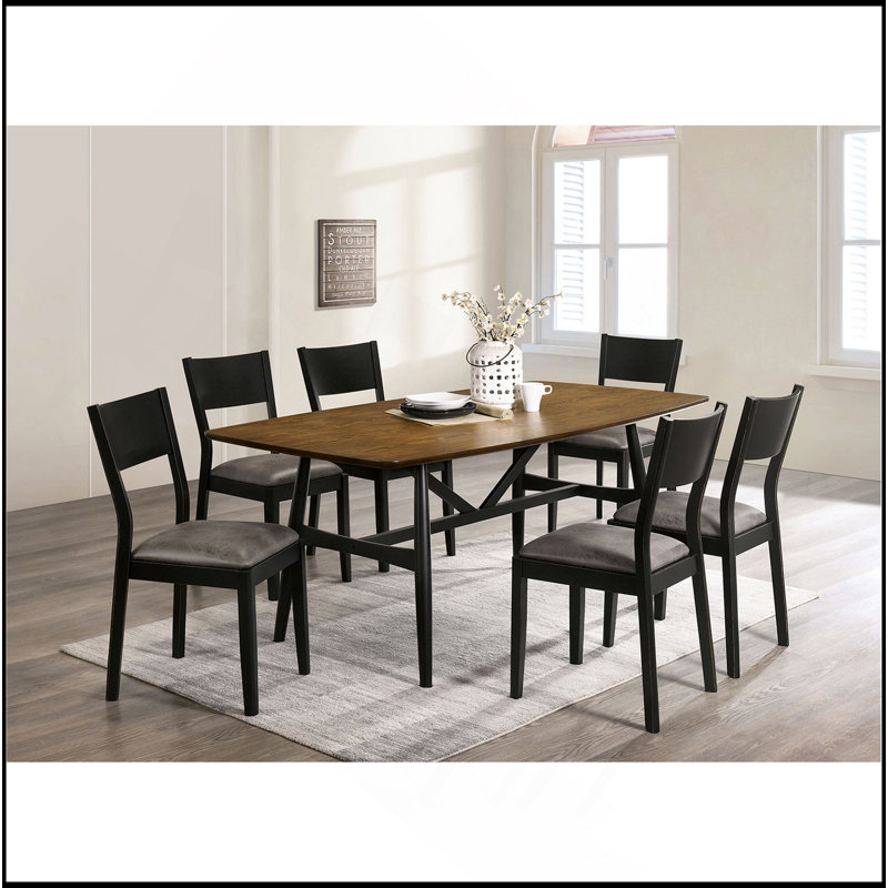 Ensemble de 2 chaises d'appoint Mid-Century modernes noires et grises en similicuir