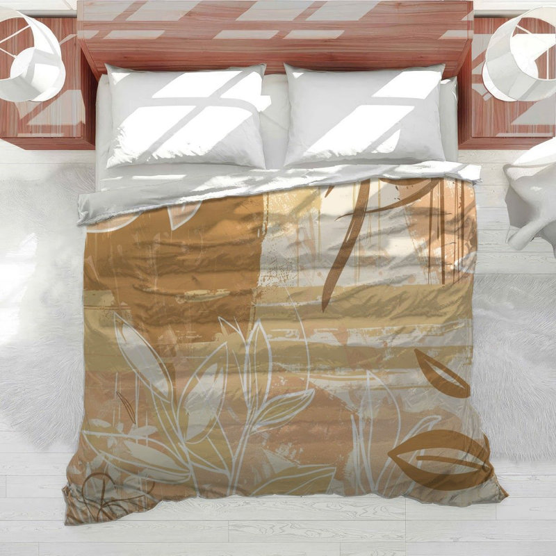 Botanical Bedding Cool Pattern Comforter Abstract, Queen Comforter