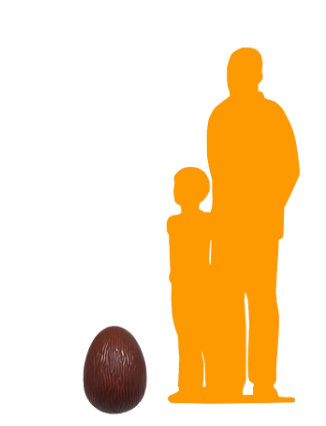 Ridged Chocolate Easter Egg Over Sized Statue
