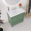 Meuble-lavabo vert 30 po avec lavabo simple