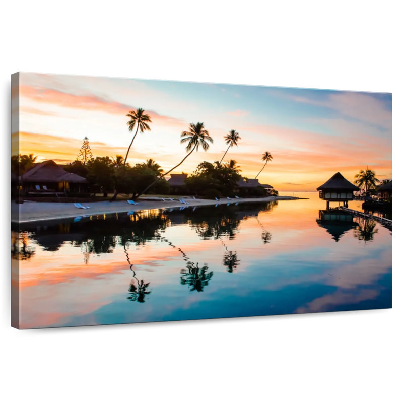 Ravi Palm Beach Reflection, 20" H x 30" W