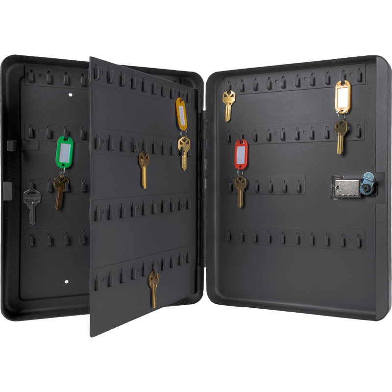 156 KEYS LOCK BOX WITH COMBINATION LOCK, BLACK