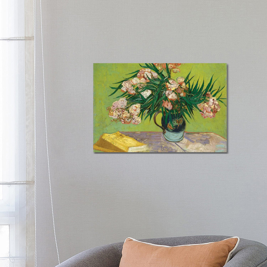 Oleanders by Vincent Van Gogh - Wrapped Canvas Painting