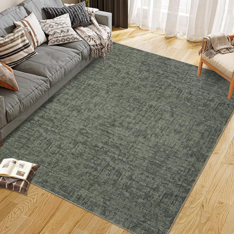 Washable Kitchen Modern Abstract Runner Rug for Hallway Contemporary Solid Rug Non-Slip Foldable Aesthetic Accent Floor Carpet for Bedroom