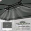 Jacobo 3x4m Gazebo Canopy Replacement 2 Tier Top Roof Dark Grey