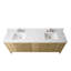 Ensemble de meuble-lavabo autoportant à double cuve 84 po avec plateau en marbre Lavallon-126316242-126316240