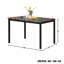 Ensemble de coin-repas en métal 5 pièces avec dessus en faux marbre stratifié Citico, 4 chaises rouges-120600491-120600492