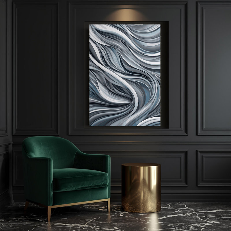 Art numérique sur toile, abstraction numérique, H 10 po x l 8 po